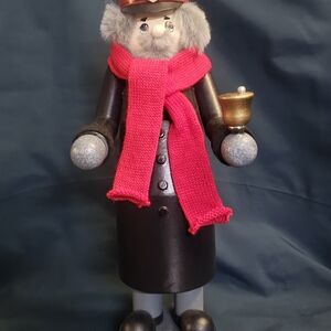 Zims Germany Salvation Army Bell Ringer Nutcracker with Red Scarf and Bell